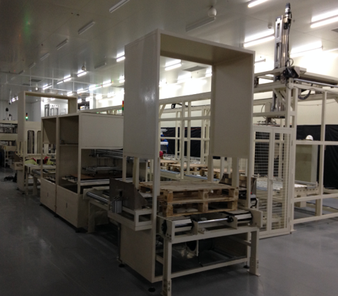 電子產品碼垛包裝裝箱生產線